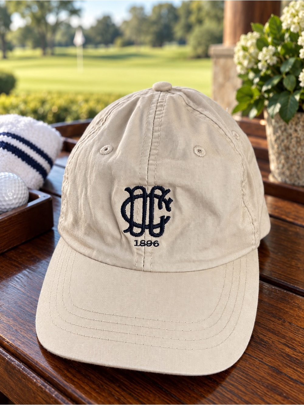 Dallas Country Club DCC Texas Imperial Golf Course Hat Cap Tan Adjustable OSFA